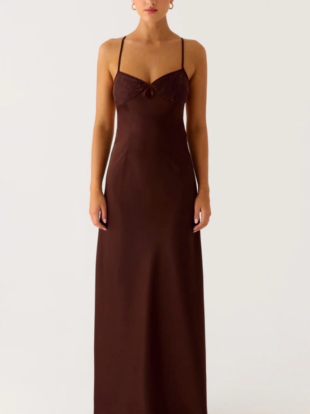 Peppermayo Joanie Maxi Dress in Chocolate - Picture 2 of 2